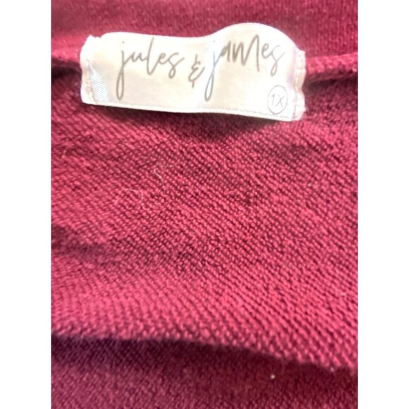 Jules & James Womens Top Sweatshirt Multi Color Block Size 1X - Picture 3 of 4